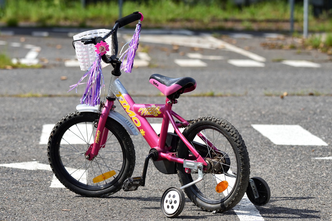 child on balance bike